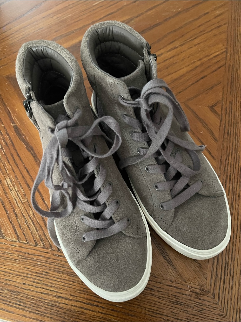 UGG Gray Suede High-Top Women's Sneakers